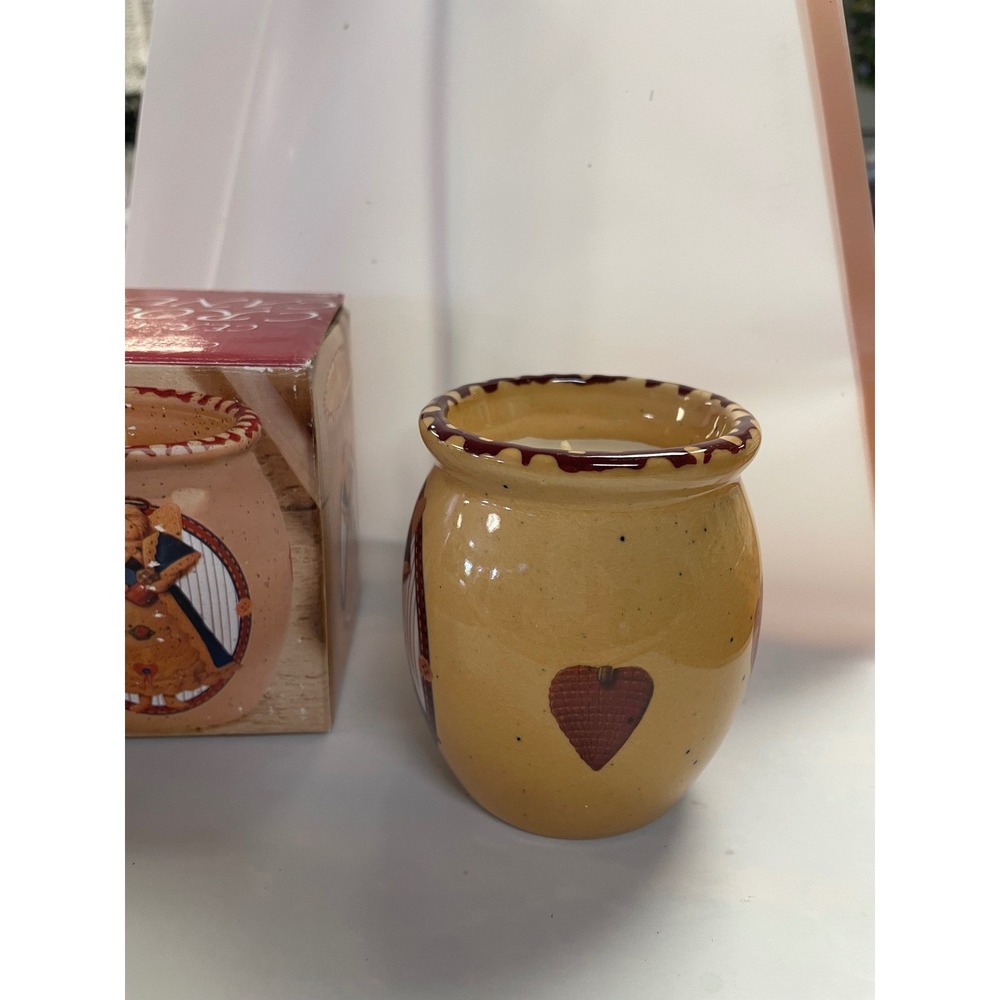 Giftco Country Angel Ceramic Crock Candle Tan Primitive Farmhouse Decor 05125 - Picture 9 of 14